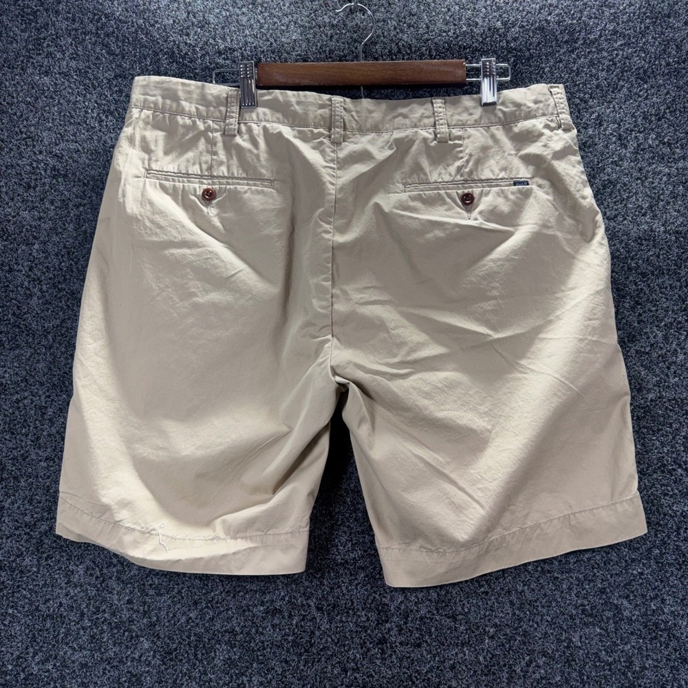 Polo Ralph‎ Lauren Mens Chino Shorts Tan Beige Pima Cotton Size 38 RN 41381 - Picture 2 of 7